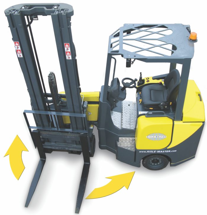 Image of an Aisle master fork truck for sale and for hire in Suffolk and Essex