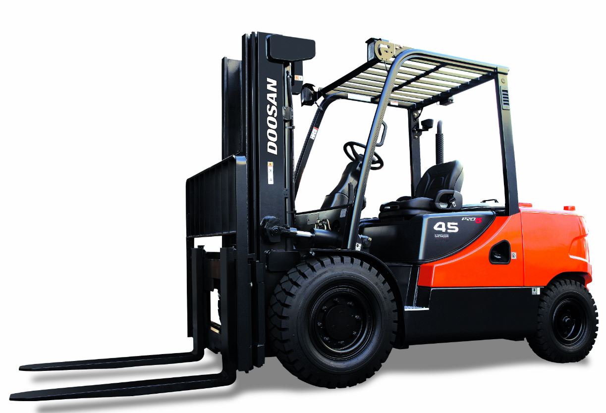 Doosan DG40-50SC-5, another series 5 fork truck mainly sold / hired in Essex and Suffolk