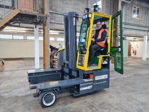 Dave Brown and the Combilift C4000 BEN Charity Forklift Truck